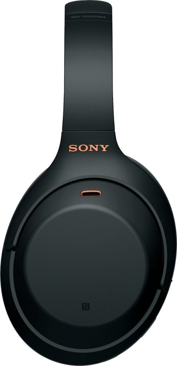Sony - WH1000XM4 Wireless Noise-Cancelling Over-the-Ear Headphones - Black - Image 3